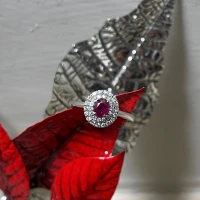 013 Miluna Anello oro con Rubino e brillanti cod: LID3454